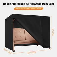 Dokon Hollywood kerti hinta védőhuzat vízálló szélálló UV-álló 600D Oxford 2