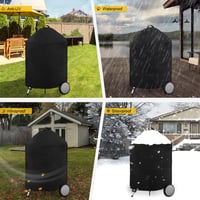 Dokon Kerek Vízálló Grillhuzat 71cm Oxford Szövet Szélálló UV Védelem 3