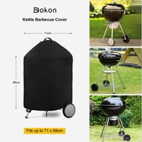 Dokon Kerek Vízálló Grillhuzat 71cm Oxford Szövet Szélálló UV Védelem 2
