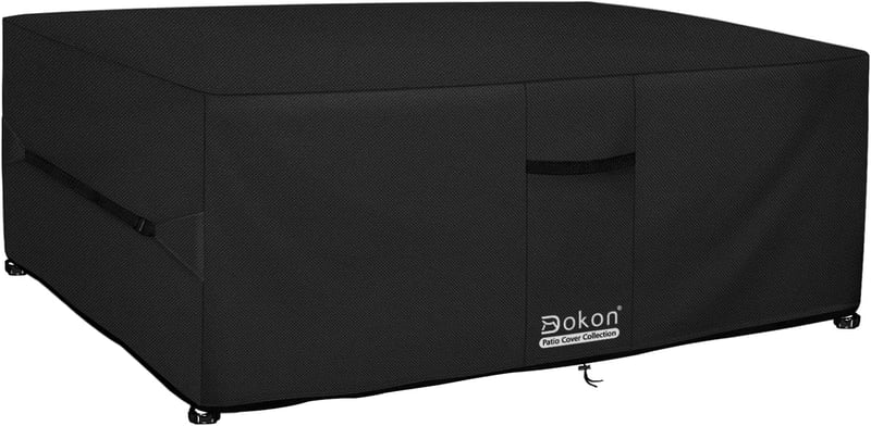 Dokon kerti bútor huzat 600D oxford téglalap 200x160x70 cm fekete vízálló szél