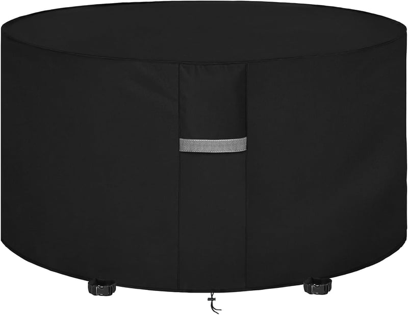 Dokon kerti bútor takaró, vízálló, szélálló, UV-védett, 102x71 cm, fekete - Ø102x71cm, Black