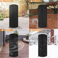 Husă de protecție pentru încălzitor de terasă Dokon 50x50x120cm, impermeabilă, rezistentă la UV, negru 3