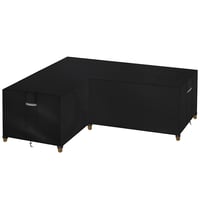 Dokon L-oblikovani pokrivač za vrtni namještaj, 600D Oxford, s ventilacijskim otvorima - 222x286x82 cm 1