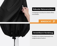 Dokon Napernyő Védőhuzat 400cm-ig, Vízálló Téli Takaró UV Védelemmel 4