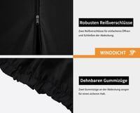 Dokon Strandszék Védőhuzat Szellőzőnyílásokkal - Vízálló, Szélálló, UV-Ellenálló 600D Oxford Anyag, Fekete Kerti Bútorvédő Takaró 5