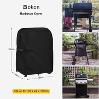Dokon vízálló grillhuzat 105x49x102cm Oxford szövet szélálló UV-védelemmel 2