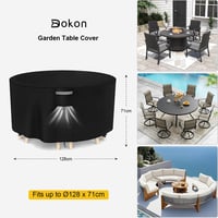 Dokon vízálló kerti bútor takaró 128cm, UV és szélálló Oxford szövet 2