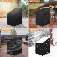 Dokon Vízálló Kerti Szék Védőhuzat 65x75x80/120cm Oxford Szövet UV Védelem 3