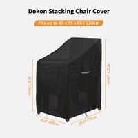Dokon Vízálló Kerti Szék Védőhuzat 65x75x80/120cm Oxford Szövet UV Védelem 2