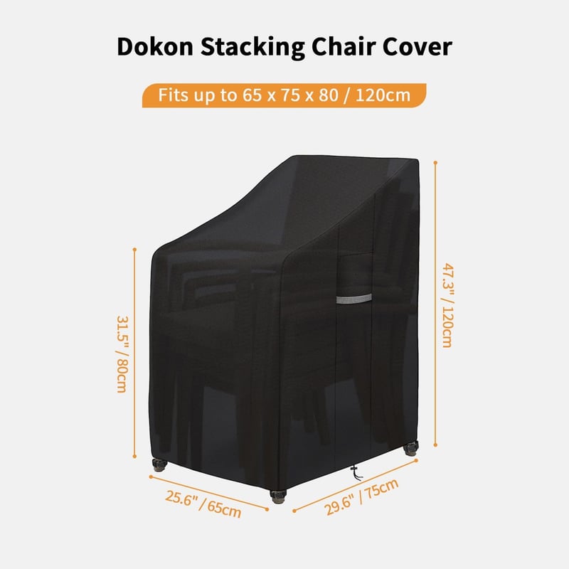 Dokon Vízálló Kerti Szék Védőhuzat 65x75x80/120cm Oxford Szövet UV Védelem