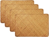 DOKOT Szalmaszövet Tányéralátét 4db Csúszásmentes Hőálló Asztali Dekoráció - Pack of 4 1