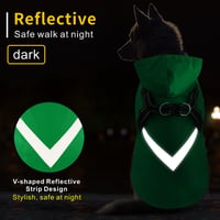 Dolahovy Kutyaesőkabát Kapucnival, Vízálló Kutyapóni Reflektív Hám XL 6
