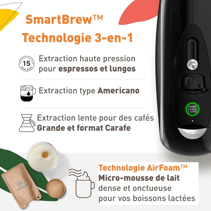 Dolce Gusto NEO Krups kávéfőző + 3 csomag komposztálható kávékapszula