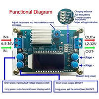 DollaTek 5A DC-DC zostupný modul s digitálnym riadením, nastaviteľným napätím, prúdom a LCD displejom 5