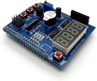 DollaTek Multifunkciós bővítőkártya shield Arduino UNO R3-hoz L49, kék kártya kijelzővel és csatlakozókkal 2