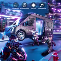 Doloowee trecie policajné auto so svetlom a zvukom – pre deti od 3 do 12 rokov 2