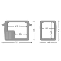 Kompresorový chladiaci box Dometic CFF 45, 44 l – 12/24 V a 100 – 240 V – Elektrický chladiaci a mraziaci box – Zlomené rukoväte – Ostatné časti ako nové 12