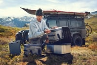 DOMETIC GO Soft hűtőtáska 20L - hordozható szigetelt tároló kemping felszerelésekhez szürke színben 6