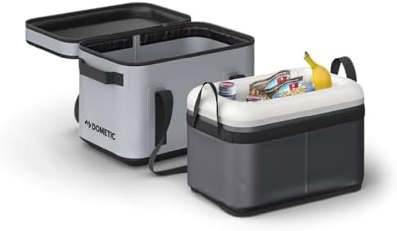 DOMETIC GO Soft hűtőtáska 20L - hordozható szigetelt tároló kemping felszerelésekhez szürke színben