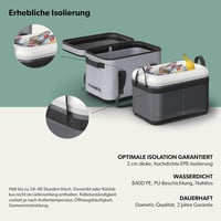 DOMETIC GO Soft hűtőtáska 20L - hordozható szigetelt tároló kemping felszerelésekhez szürke színben 2