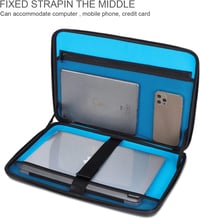 DOMISO 15.6" ütésálló laptop táska Lenovo IdeaPad Dell Inspiron HP ASUS Acer fekete 4