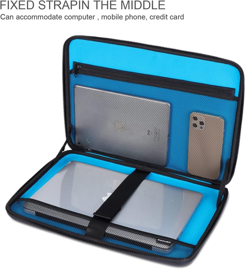 DOMISO 15.6" ütésálló laptop táska Lenovo IdeaPad Dell Inspiron HP ASUS Acer fekete