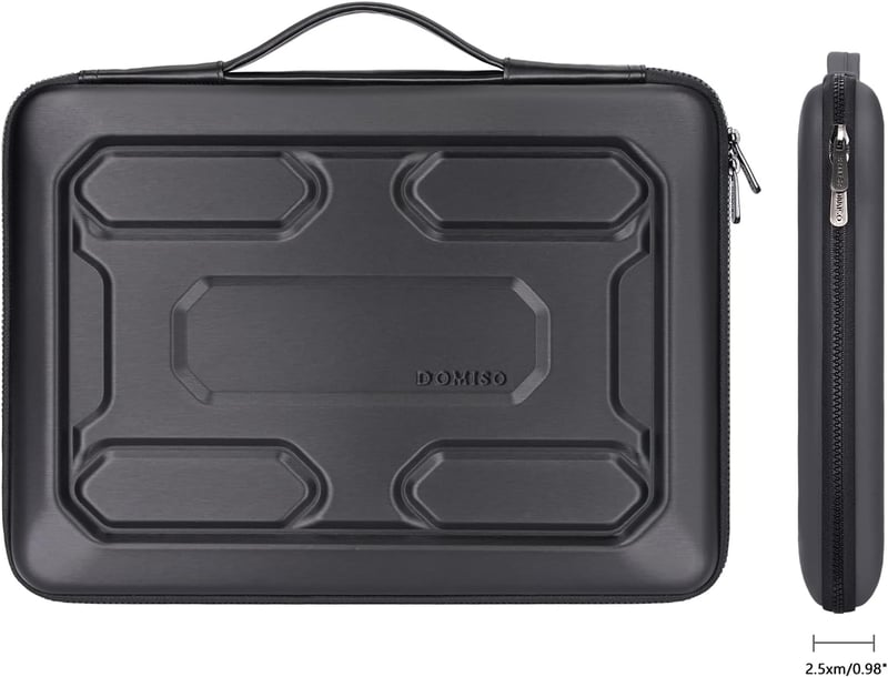 DOMISO 15.6" ütésálló laptop táska Lenovo IdeaPad Dell Inspiron HP ASUS Acer fekete