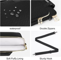 DOMISO 16 hüvelykes MacBook Pro táska vízálló laptop sleeve fekete 7