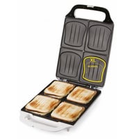 DOMO DO9064C Croque Family XXL Szendvicssütő 4 Nagy Szendvicshez, 1800 W, Tapadásmentes Bevonat, Fehér 1