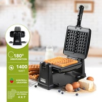 DOMO DO9224W Dupla Gofrisütő Belga Gofrihoz 1400W Tapadásmentes 2