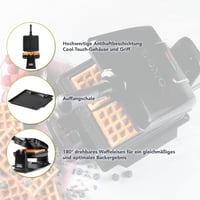 DOMO DO9224W Dupla Gofrisütő Belga Gofrihoz 1400W Tapadásmentes 3