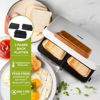 DOMO DO9277C 3az1-ben Szendvics Maker Gofrisütő Kontakt Grill 1100W Fehér 2