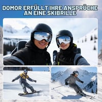 DOMOR Lyžiarske okuliare pre mužov, ženy a mládež, s ochranou proti zahmlievaniu a UV žiareniu, antireflexné okuliare na snowboarding, lyžovanie, cyklistiku a motocyklovanie 7