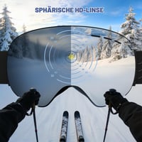 DOMOR Lyžiarske okuliare pre mužov, ženy a mládež, s ochranou proti zahmlievaniu a UV žiareniu, antireflexné okuliare na snowboarding, lyžovanie, cyklistiku a motocyklovanie 5