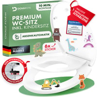 WC doska DomuSPA s detskou vložkou, pomalým sklápaním a funkciou Quick-Release, antibakteriálna detská WC redukcia, jednoduché čistenie 1