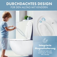 WC doska DomuSPA s detskou vložkou, pomalým sklápaním a funkciou Quick-Release, antibakteriálna detská WC redukcia, jednoduché čistenie 5