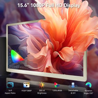 Extensie de ecran portabil pentru laptop Domyfan 15,6 inchi, monitor triplu, FHD 1080P 120% sRGB, Type-C USB HDMI, compatibil cu Mac, Windows, Chrome și Android 2