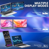 domyfan 15.6" hordozható laptop monitor HDMI/USB-C, 1080p IPS kijelző 3