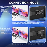 domyfan 15.6" hordozható laptop monitor HDMI/USB-C, 1080p IPS kijelző 5
