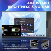 domyfan 15.6" hordozható laptop monitor HDMI/USB-C, 1080p IPS kijelző 8