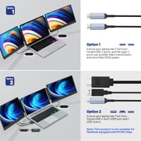 Monitor portabil domyfan S3 de 14 inchi pentru laptop, extensie triplă ecran IPS FHD 1080P, HDMI/USB-A/Type-C, compatibil Windows/Mac/Android/Chrome/Switch/PS5 4