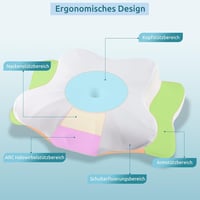 Ergonomický vankúš na krk z pamäťovej peny DONAMA pre spánok na boku, chrbte aj bruchu, vankúš pod hlavu z pamäťovej peny 2