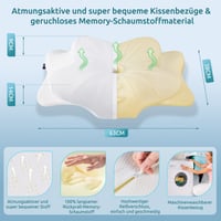 Ergonomický vankúš na krk z pamäťovej peny DONAMA pre spánok na boku, chrbte aj bruchu, vankúš pod hlavu z pamäťovej peny 6
