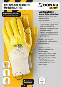 DONAU SAFETY Pletené pracovné rukavice, pánske, veľkosť 11, 12 párov, s nitrilovým povrchom, žlto-biele, montážne rukavice pre mechanikov a stavebníctvo 8