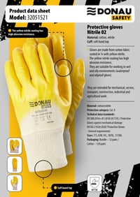 DONAU SAFETY Pletené pracovné rukavice, pánske, veľkosť 11, 12 párov, s nitrilovým povrchom, žlto-biele, montážne rukavice pre mechanikov a stavebníctvo 3