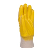 DONAU SAFETY Pletené pracovné rukavice, pánske, veľkosť 11, 12 párov, s nitrilovým povrchom, žlto-biele, montážne rukavice pre mechanikov a stavebníctvo 6