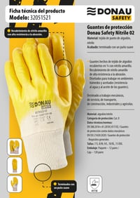 DONAU SAFETY Pletené pracovné rukavice, pánske, veľkosť 11, 12 párov, s nitrilovým povrchom, žlto-biele, montážne rukavice pre mechanikov a stavebníctvo 9