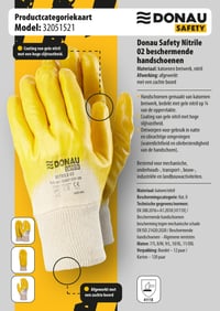DONAU SAFETY Pletené pracovné rukavice, pánske, veľkosť 11, 12 párov, s nitrilovým povrchom, žlto-biele, montážne rukavice pre mechanikov a stavebníctvo 10