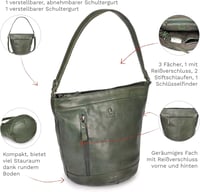 DONBOLSO Bucket Handbag - Női Vödör Táska 5