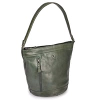DONBOLSO Bucket ženska torba od prave kože - zelena 1